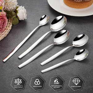 공장 맞춤형 식용 디저트 차 아이스 스푼 스테인레스 스틸 에스프레소 스푼 세트 로고 - Product Image 5