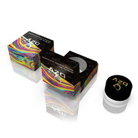 3g 5g 3ml 5ml mini pot rond transparent givré pour crème contour des yeux pot cosmétique en verre pot d'emballage de concentré