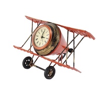 Modèle d'horloge d'avion en métal et fer, horloge rétro de bureau, accessoire de photographie, décoration de bureau