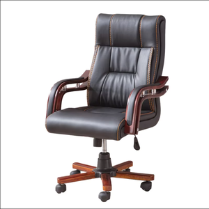 Sedia da Ufficio Direzionale Ekintop <span class=keywords><strong>in</strong></span> Legno Massello di Lusso, <span class=keywords><strong>Schienale</strong></span> <span class=keywords><strong>Alto</strong></span>, <span class=keywords><strong>in</strong></span> <span class=keywords><strong>Pelle</strong></span> Sintetica, Moderna, Girevole ed Ergonomica - Product Image 6