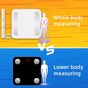 Balance connectée pour la salle de bain, 8 électrodes, impédance, IMC, plateforme en verre trempé numérique, qualité médicale, OEM ODM, couleur, 0,1 g - Product Image 2