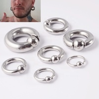 Anneau Captif en Acier Inoxydable Chirurgical Personnalisé Gros Calibre Anneau PA à Ressort pour Piercing Corporel