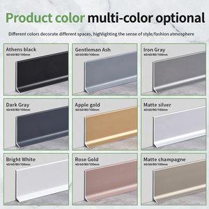 Thiết kế hiện đại linh hoạt ván chân tường sàn ván gỗ bề mặt hạt kim loại hợp kim nhôm tường bảo vệ hồ sơ khách sạn - Product Image 2