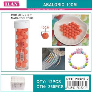 Perline Ilan Abalorio 10Cm Macaron Rosso per Creazione di Gioielli - Product Image 3