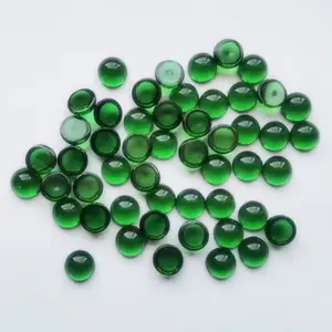 Wholesale Fashion Hot Sale Round Flat Back Synthetic Gemstone Cabochon Glass Gemstone Cabochon Glass Stone For Jewelry Making