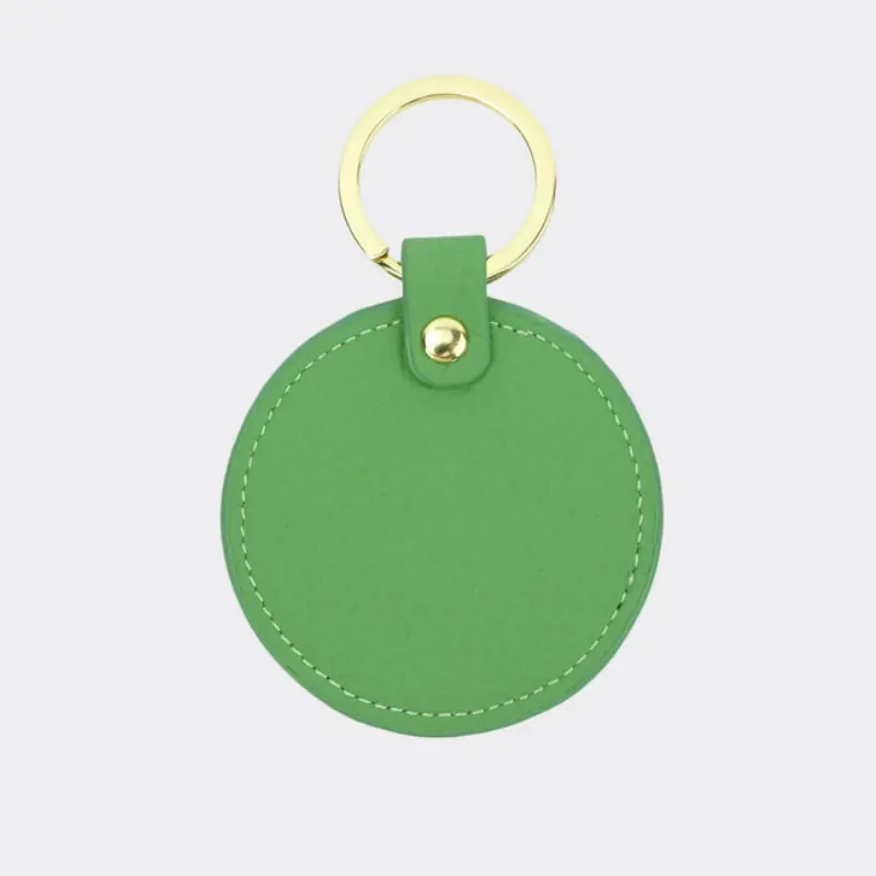 Модный изготовленный на заказ круглый держатель для ключей из искусственной кожи брелок с узором Личи кольцо для ключей подарок
