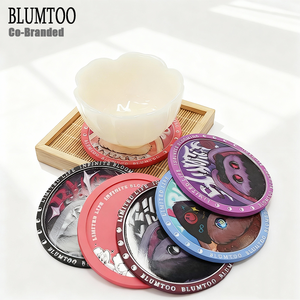 Blumtoo phiên bản độc quyền đế lót ly uống nước bằng nhựa PVC đế lót ly Cốc chống trượt thảm cốc thủy tinh đồ uống phong cách Thỏ - Product Image 3