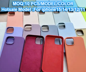 Pour iPhone Apple 16 Coque en silicone Logo personnalisé Couverture en silicone liquide Coque arrière en silicone microfibre pour iPhone 17 16 15 14 13 - Product Image 2