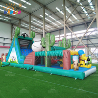 Château gonflable commercial Winsun pour enfants, parcours d'obstacles, ignifuge et imperméable en PVC, installation facile