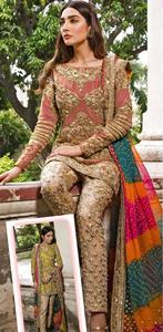 AJM-vestido colorido paquistaní para mujer, vestido de señora - Product Image 5