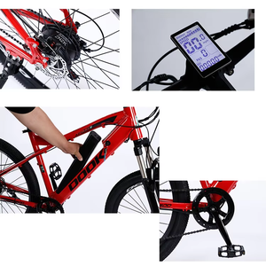 Vélo de montagne électrique <span class=keywords><strong>pas</strong></span> <span class=keywords><strong>cher</strong></span> 26 pouces en acier, 21 vitesses, roues en alliage d'aluminium, batterie 48V 250W, autonomie 30 km, fourche à suspension, freins à disque - Product Image 4