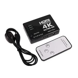 Venda Por Atacado Venda Quente entrada 3 saída 1 Vídeo De Áudio HDMI Interruptor Para O Escritório Auto Interruptor 4K30Hz HDMI Switcher