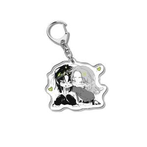 18 estilos en los que el chico en el que ella estaba interesada no era un chico en absoluto, colgante de llavero de plástico acrílico de <span class=keywords><strong>Anime</strong></span>, joyería de doble cara - Product Image 2