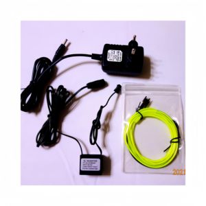 Fil EL bleu de 2.3mm avec onduleur à fil EL AC110/220V adapté à la maison, au bar KTV. Ball Party, ou éclairage d'événement DIY Decor - Product Image 3