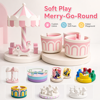 Manège à tasses blanc et rose, équipement de jeu sensoriel intérieur/extérieur pour enfants, idéal pour les fêtes et la location d'événements