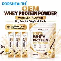 Poudre de protéines de lactosérum ODM saveur caramel, 20-29g de protéines par portion, certifiée HALAL, nutrition sportive, sachet, fournisseur de marque privée
