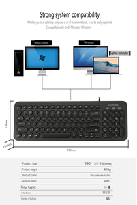 Bán Buôn Divipard <span class=keywords><strong>D520</strong></span> Punk Máy Tính Xách Tay Câm Đa Phương Tiện Chơi Game Văn Phòng Bàn Phím Có Dây - Product Image 6