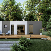 Vente en gros Maison en acier ADU personnalisée Bâtiment préfabriqué Maison conteneur extensible avec isolation de cuisine Grand-mère plate