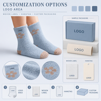 Chaussettes douillettes en peluche à motif personnalisé, douces et chaudes, pour dormir, se détendre et offrir en collection