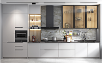 Armoires ou bureaux sur mesure avec panneaux en MDF (fibres de bois moyenne densité) WQ modernes avec revêtement en poudre