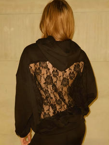 Nouveauté printemps, gilets pour femmes, style vintage, tissés, à fleurs, respirants, teints en uni, à manches longues, dos nu, ajourés - Product Image 5