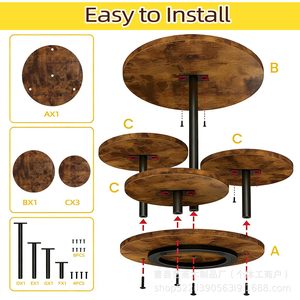 Wood Cake <b>Stand</b> Round Retro Color Durable Birthday Dessert Display Rack Party Tableware 1 <b>Pc</b> - Product Image 4