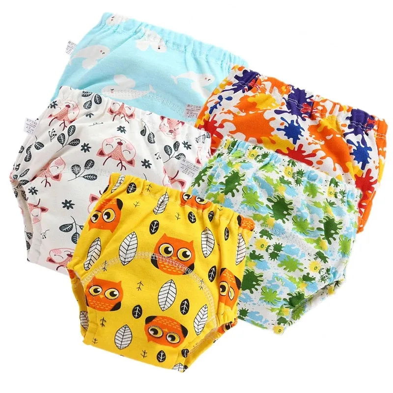 男の子と女の子のために再利用可能な再利用可能な赤ちゃんのおむつパンツ洗える布のおむつ