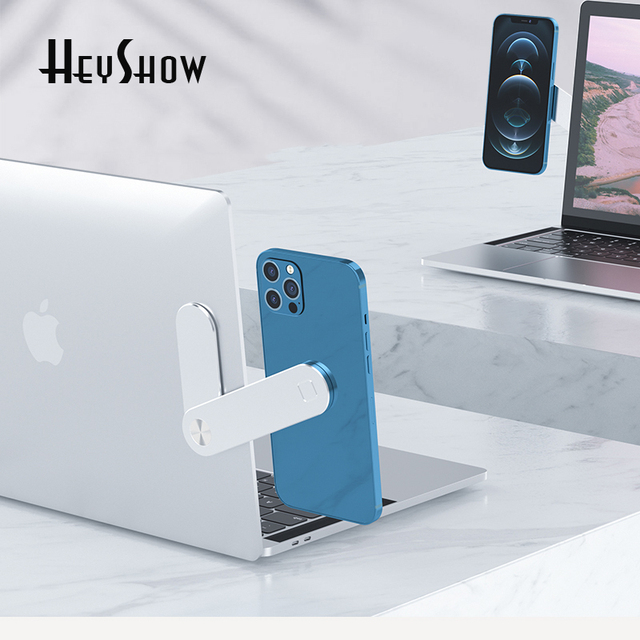 Magnetic Phone Holder PC Extension Aluminium Alloy Dual-Screen Laptop Phone Holder Bracket for Phones and Tablets