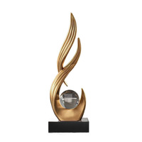 Fengsheng Shuiqi Art populaire Résine époxy sculptée Luxe Haut de gamme Meuble TV Bureau Ornement Lumière pour salon Décoration de bureau