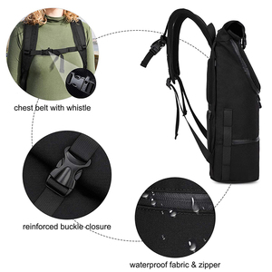 Custom Roll Top Water Resistant Travel Hiking Rucksack Lightweight Casual Daypack Stylish Laptop <b>Backpack</b> - Product Image 2