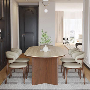 <span class=keywords><strong>Table</strong></span> à manger réglable en hauteur, style chinois, plateau en pierre, bois massif, rétro français, durable, pour la maison, le salon - Product Image 4