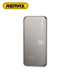Remax招募代理20w超薄金属快速充电电源银行Rpp-636 10000毫安时廉价电源银行定制标志