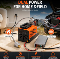 Kompresor Udara PCP 4500 PSI, Pompa Portabel Bebas Oli 10.5 lb dengan Pengisian Cepat 15 Menit, Daya Ganda 12V DC & 110V/220V AC