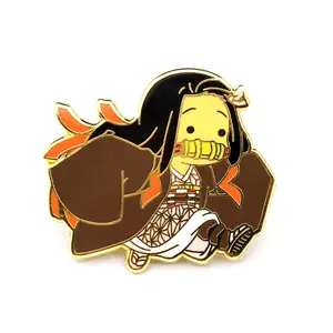Custom Demon Slayer Kochou Kanae Customization Of Metal Pin For Anime Cartoons Enamel Pins Custom