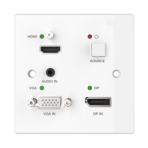 Transmisor <span class=keywords><strong>de</strong></span> <span class=keywords><strong>Placa</strong></span> <span class=keywords><strong>de</strong></span> <span class=keywords><strong>Pared</strong></span> 4K UHD 18Gbps HDBaseT <span class=keywords><strong>HDMI</strong></span> <span class=keywords><strong>VGA</strong></span> DisplayPort, Alcance <span class=keywords><strong>de</strong></span> hasta 70m, Compatible con Función POC - Product Image 3