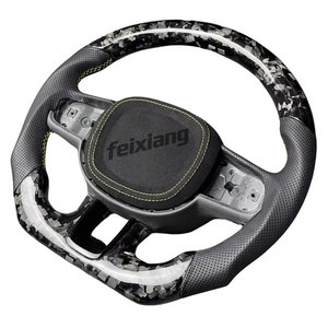Modification du volant pour <span class=keywords><strong>Volvo</strong></span> <span class=keywords><strong>XC</strong></span> <span class=keywords><strong>40</strong></span> Xc60 S60 Xc90 S90, volant en fibre de carbone forgé avec couleur de rayures personnalisable - Product Image 2