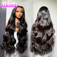 Perruque 13x6 en cheveux humains bruts vietnamiens, ondulée, avec dentelle frontale, vente en gros, sans colle, perruques frontales HD pour femmes noires