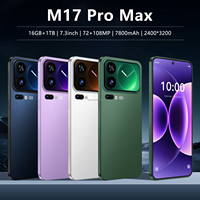 M17 Pro Max Version Globale Téléphone Portable 5G 16G+1TB Écran HD 7,3 Pouces Appareil Photo 108MP Deca Core 8000mAh Android 15 Débloqué CDMA Espagnol