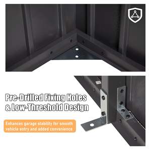 Abri de <span class=keywords><strong>garage</strong></span> extérieur en métal robuste de 12x25FT verrouillable à double charnière portes extra large abri d'auto pour voitures camions équipement de pelouse - Product Image 6