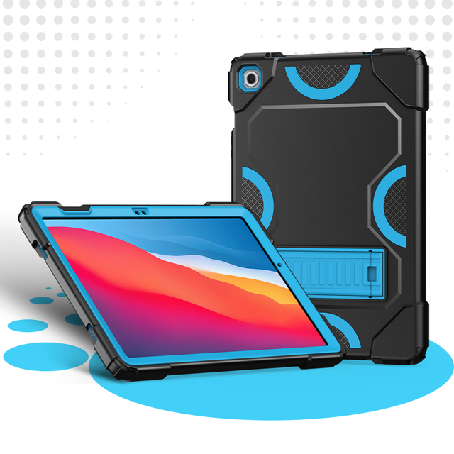 Black+Blue Heavy Duty Shockproof Rugged Protective Case for Galaxy Tab A9 Plus 11" Samsung Tablet X210/X216/X218