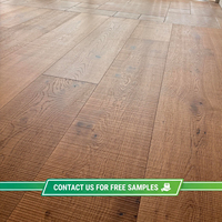 Plancher en bois d'ingénierie en chêne blanc de 15 mm, revêtement UV, qualité E0, directement de l'usine pour les projets et l'utilisation commerciale
