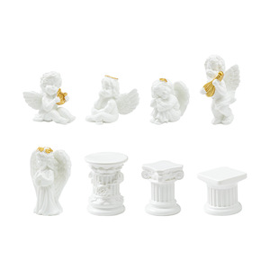Miniaturas <span class=keywords><strong>de</strong></span> Pilar Romano, Estatua <span class=keywords><strong>de</strong></span> Cupido, Escultura Blanca, Mini Figuras <span class=keywords><strong>de</strong></span> Querubín <span class=keywords><strong>de</strong></span> Resina para Decoración del Hogar, Escritorio, Paisaje, Manualidades - Product Image 5