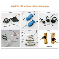 G3/4 \ "6 pulgadas NYLON PA66 Sensor de flujo de turbina Medidor de agua magnético de efecto Hall 1 ~ 60LPM Instalación horizontal Conexión DN20