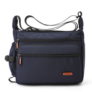 Sac bandoulière homme personnalisé avec logo, tendance, en tissu PU haut de gamme, imperméable, léger, antivol, toutes saisons - Product Image 2