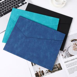 Custom Logo Printing File Bags <b>A4</b> Size <b>Folders</b> PU <b>Leather</b> Documents Storage Bag Business Office Information File Storage <b>Folder</b> - Product Image 2