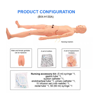 Mannequin d'infirmier masculin ADA H130A à fonctions complètes - Modèle médical anatomique en PVC pour l'enseignement des étudiants - Product Image 1