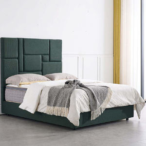 Ensemble de literie confortable lit doux avec cadre de lit rembourré pour meubles de chambre double dans un lit de beauté de style moderne - Product Image 4