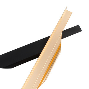 Poignée de porte et de tiroir en alliage d'aluminium, style minimaliste italien moderne, avec poignée à bouton, design traversant sans fente - Product Image 5