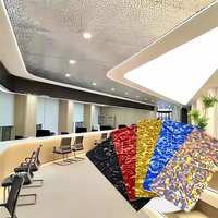 Film mural en PVC le plus vendu charbon de bambou placage de bois panneau métallique PET texture d'ondulation de l'eau chambre à coucher moderne salle d'école hôtel
