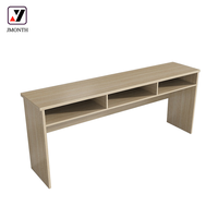 Bureau d'étudiant modulaire en panneaux de bois modernes Jmonth pour 3 personnes, taille personnalisable, panneau mélaminé E1 MFC